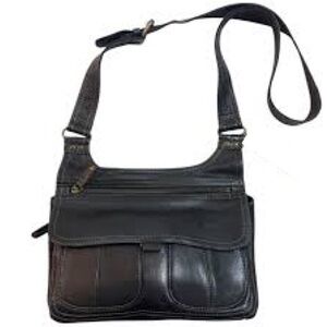 Vintage Leather Purse Fossil Shoulder Bag Crossbody Hobo Bucket Satchel